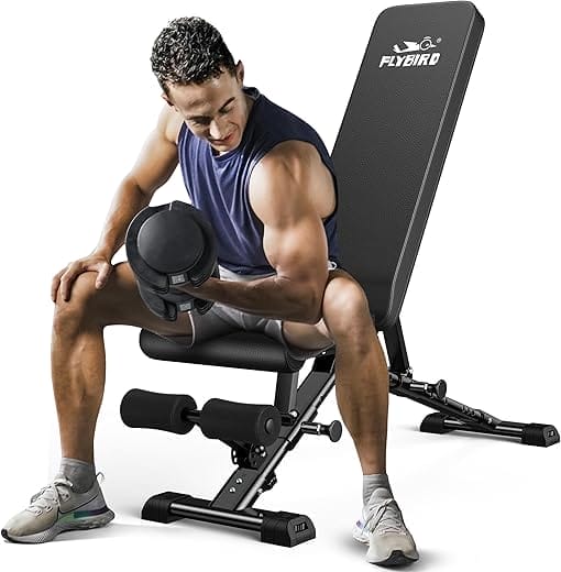 How to perform a bench press on the FLYBIRD Adjustable Weight Bench?