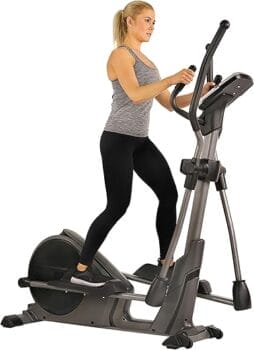 Sunny Health & Fitness Programmable 16 Electro-Magnetic Elliptical Cross Trainer Exercise Machine, Full-Body Cardio Equipment w/ 24 Pre-Built Workouts, 330LB Capacity,Optional Free SunnyFit App Link